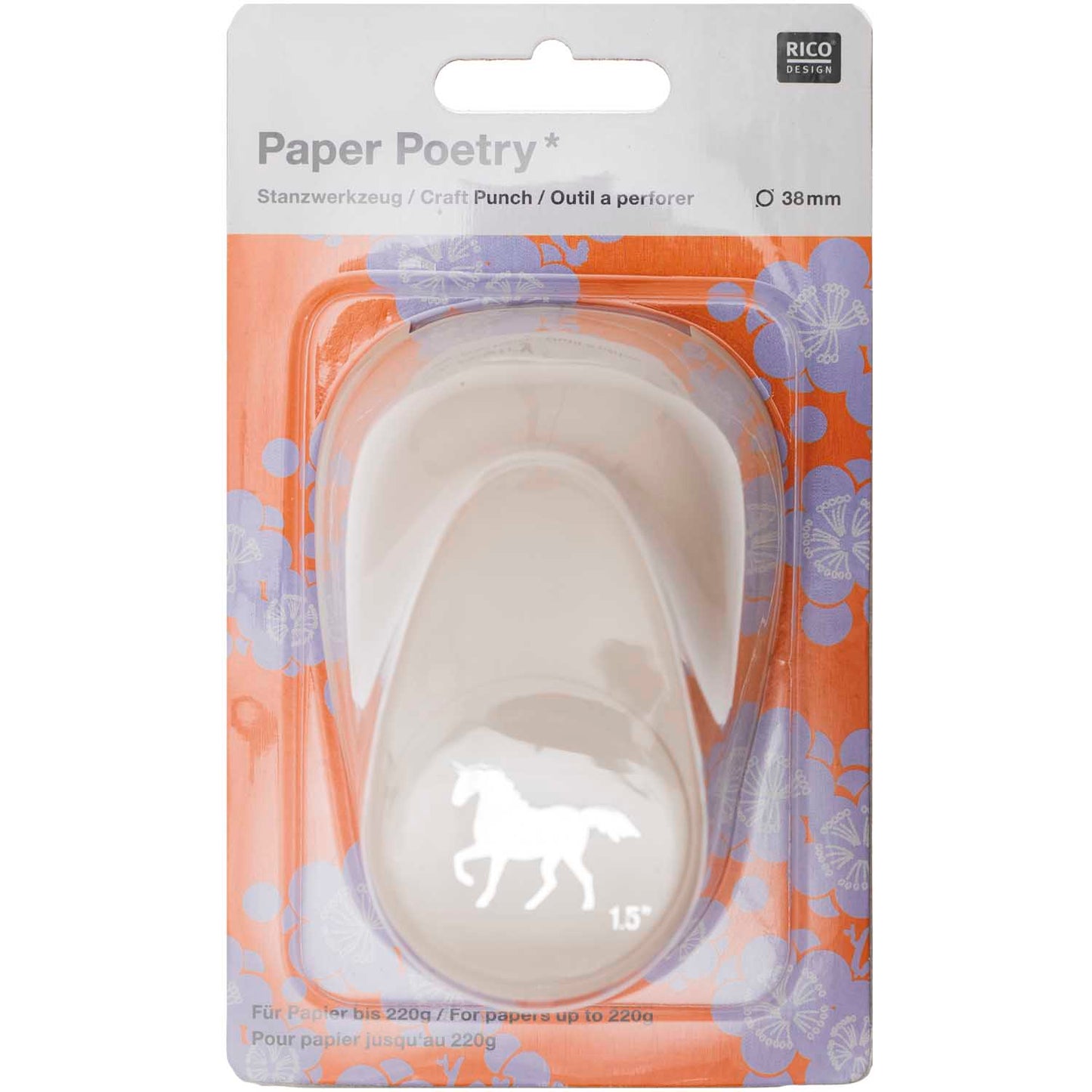 Rico Design- Motivstanze Einhorn 38mm