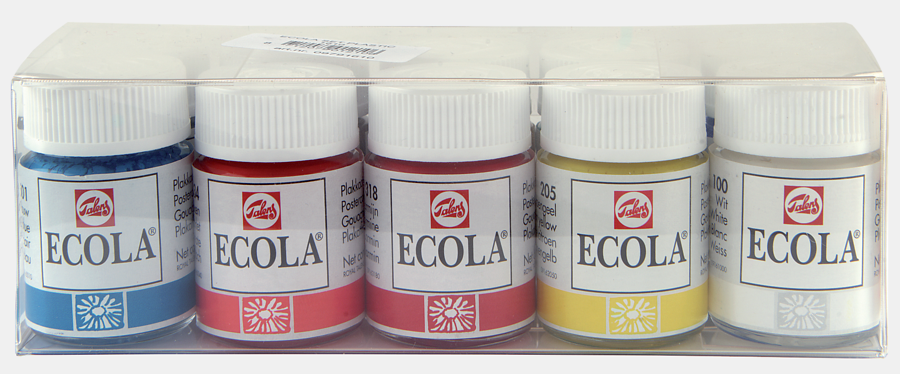 Royal Talens - Ecola Plakatfarbe Set 10 Gläser