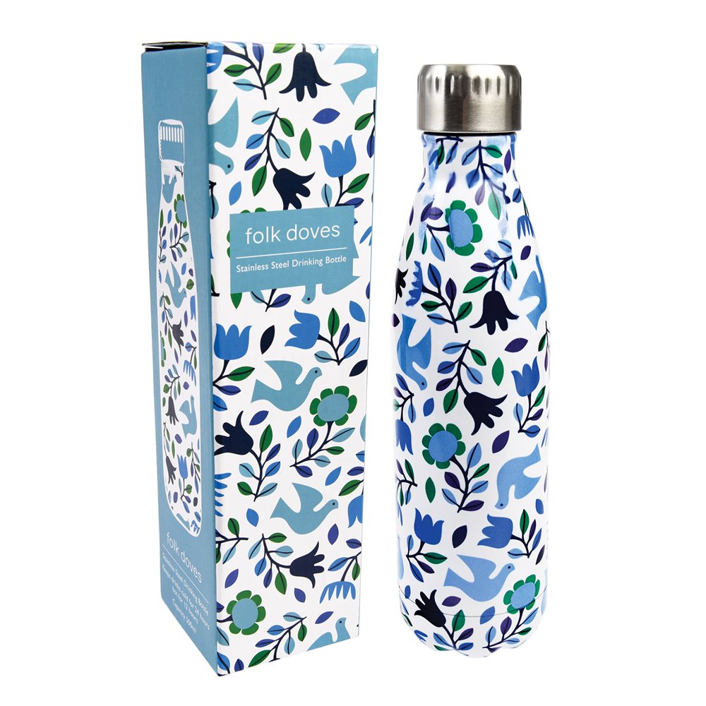 Rex London Wasserflasche aus Edelstahl 500ml, verschiedene Designs verfügbar