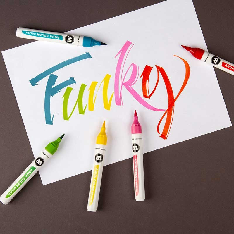 Molotow - Aqua Color Brush, 12 Marker, verschiedene Sets