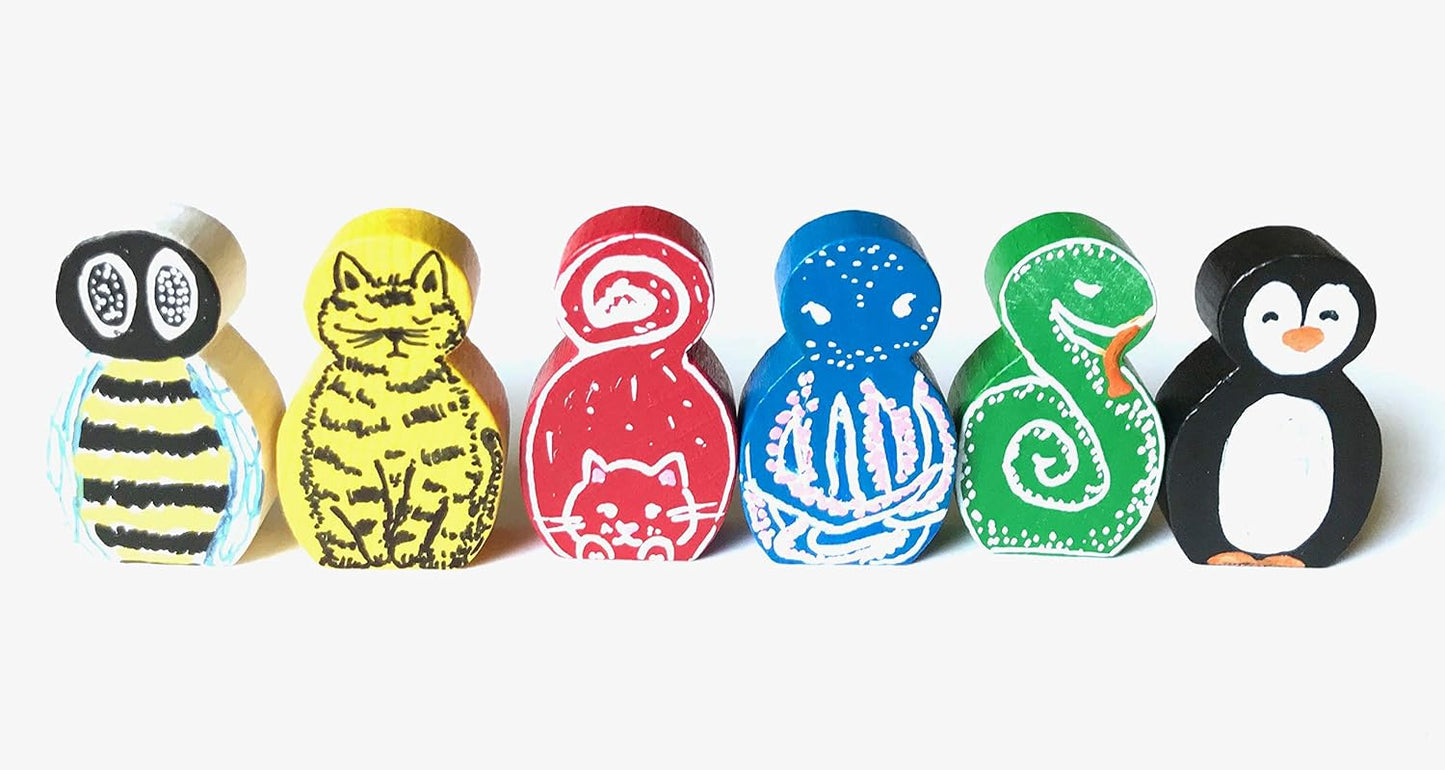 Spieltz Große beklebbare Spielfiguren aus Holz 21x34x8 mm, farblich gemischt, verschiedene Sets verfügbar