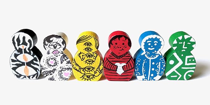 Spieltz Große beklebbare Spielfiguren aus Holz 21x34x8 mm, farblich gemischt, verschiedene Sets verfügbar