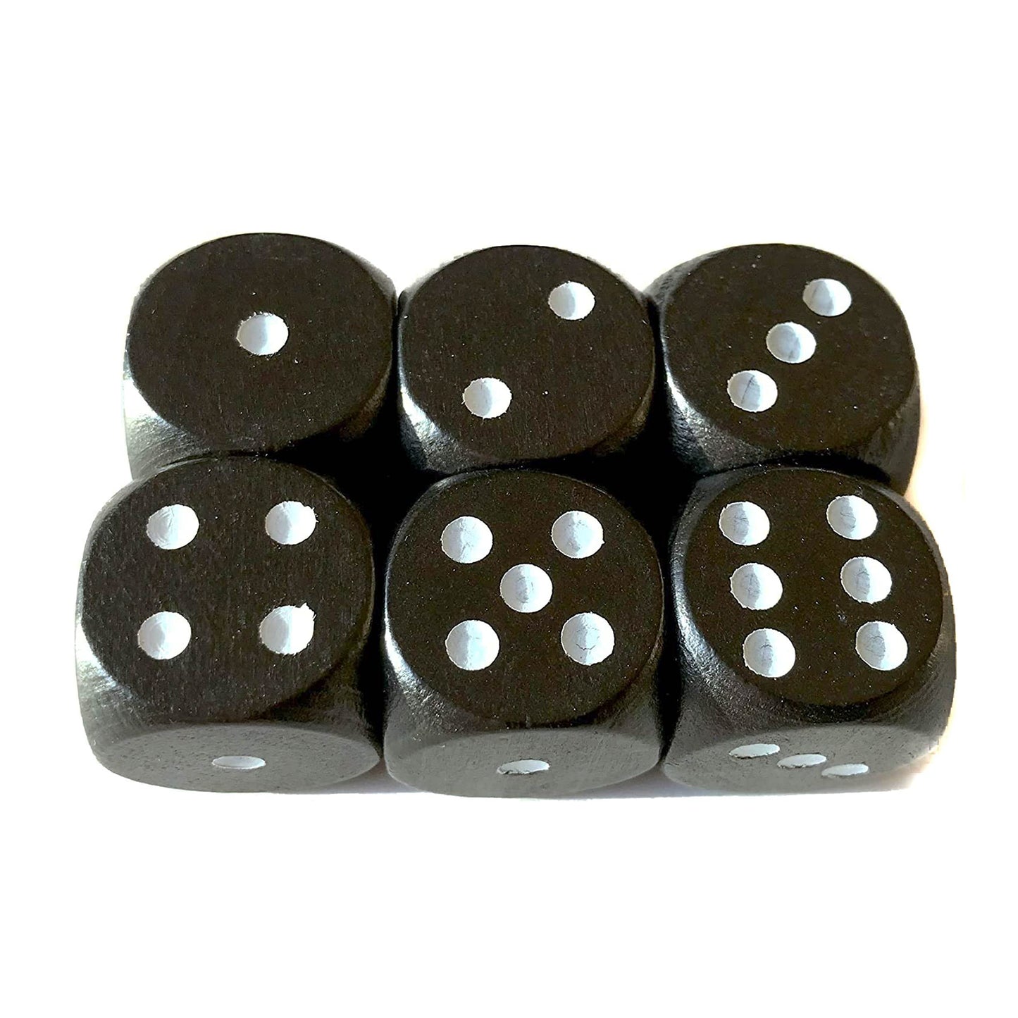 Spieltz große Augenwürfel aus Holz, 20 mm, weiß oder schwarz
