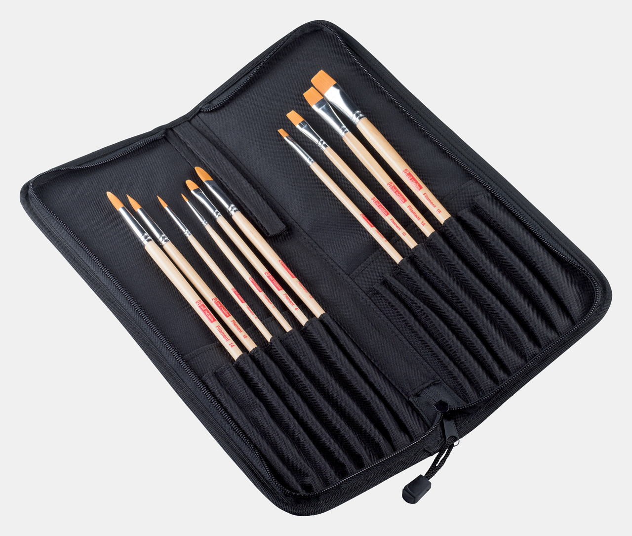 Royal Talens- Öl- & Acrylpinselset (10 Stück) mit Organizer, Polyester