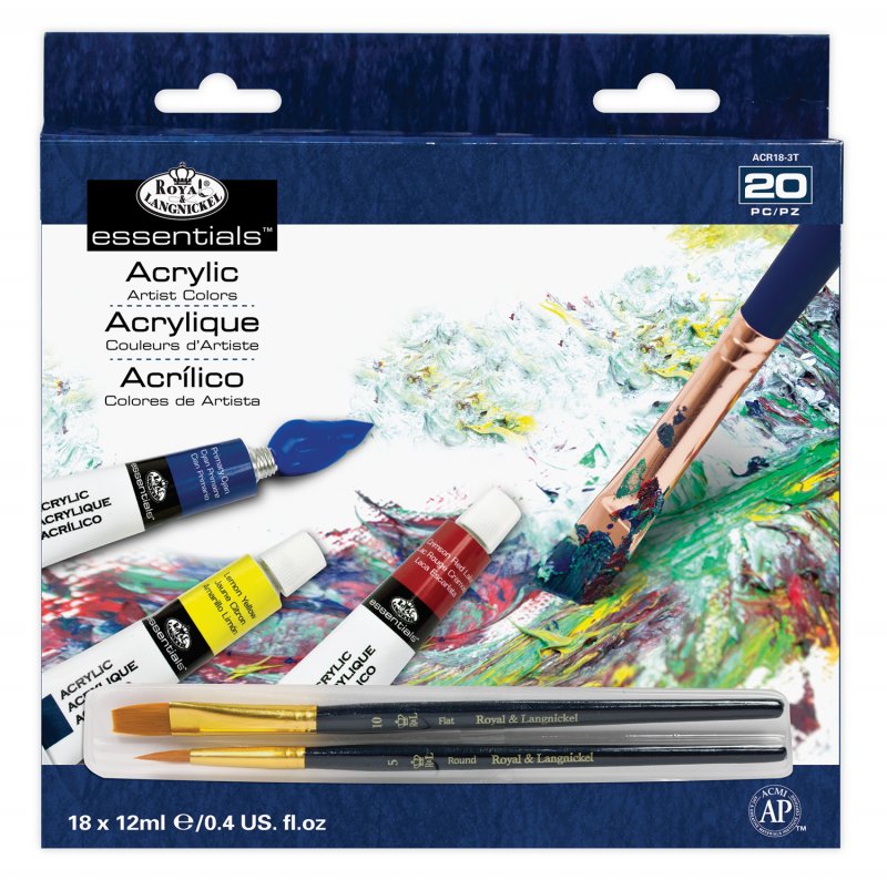 R&L Essentials Acrylfarben-Set 18 x 12ml