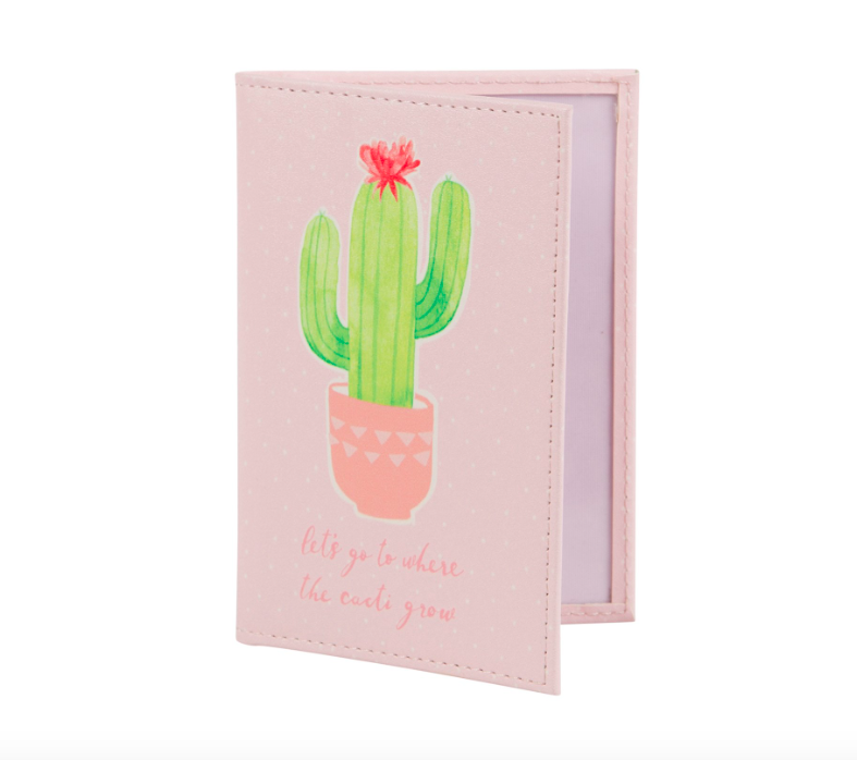 Sass & Belle - Reisepasshülle Kaktus - pink, pastell
