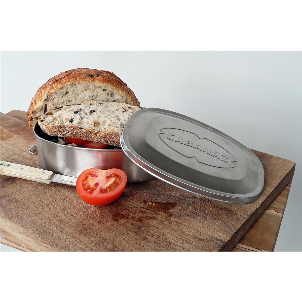 Cabanaz Lunchbox Edelstahl (Stainless Steel), 19x14x5,8 cm