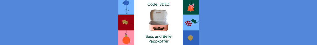 3. Türchen: Sass & Belle Pappkoffer, Farbe Pastellrosa -> Adventkalender