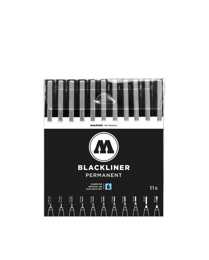 Molotow - Blackliner Komplettes Set (11 Spitzen)