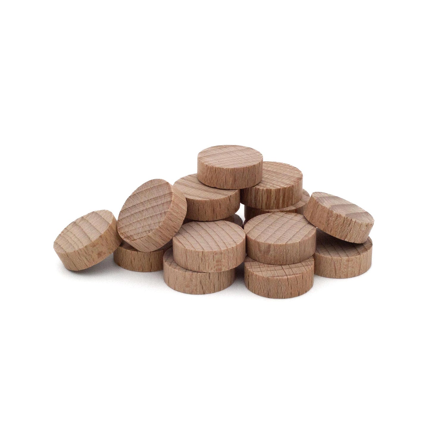 Spieltz Scheiben / Chips 21/7 mm aus Holz, roh / unlackiert