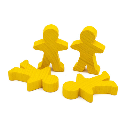 Spieltz Spielfiguren 5 cm hoch (35x50x10 mm), flach, aus Holz, viele Farben verfügbar