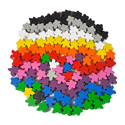 Spieltz Spielfiguren aus Holz, 16x16x10 mm, farblich gemischt, verschiedene Farbsets