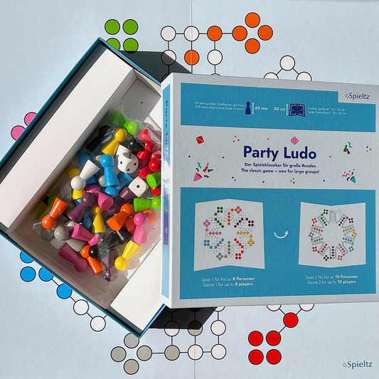 Spieltz Party Ludo, XL Ludo Spiel für viele Spieler