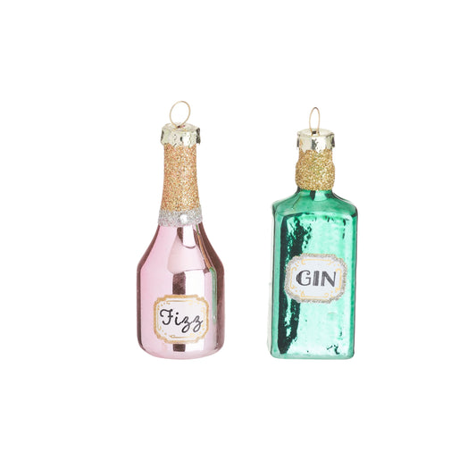 Sass and Belle Weihnachtskugel Mini Gin und Prosecco (Set)