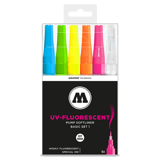 Molotow - Grafx UV-Fluorescent Basic-Set (6 Softiner)